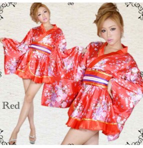 Japan traditional cosplay role playing cherry kimono costumes for women ladies formal yukata anime photo kimono